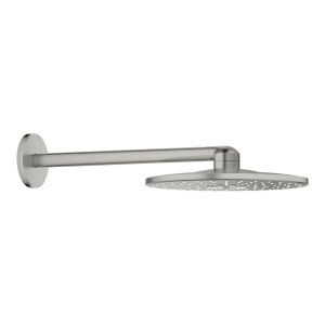 Комплект верхнего душа GROHE Rainshower SmartActive 310 430 мм, 2 режима струи, сатиновая сталь (26475MS0)