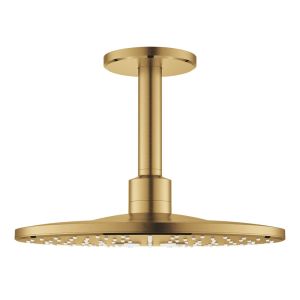 Верхний душ GROHE Rainshower SmartActive 310, с потолочным душевым кронштейном 142 мм, 2 режима струи, холодный рассвет матовый (26477GN0)