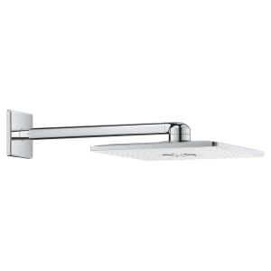 Верхний душ GROHE Rainshower 310 SmartActive Cube с душевым кронштейном 430 мм, 2 режима струи, белая луна (26479LS0)