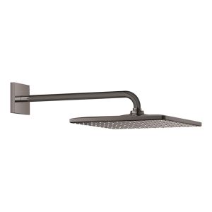 Верхний душ с душевым кронштейном GROHE Rainshower Mono 310 Cube, 422 мм, 1 режим струи, темный графит глянец (26564A00)