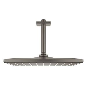 Верхний душ с потолочным душевым кронштейном GROHE Rainshower Mono 310 Cube, 142 мм, 1 режим струи, темный графит матовый (26566AL0)