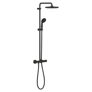 Душевая система GROHE Vitalio Start 250 с термостатом для настенного монтажа, черный матовый (266772430)