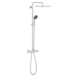 Душевая система GROHE QuickFix Vitalio Start 250 Cube с термостатом для настенного монтажа, хром (26697000)