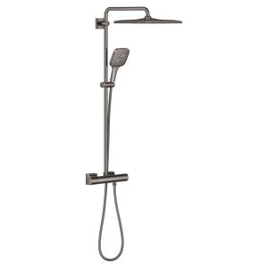 Душевая система с термостатом GROHE Rainshower SmartActive 310 Cube, для настенного монтажа, темный графит глянец (26837A00)