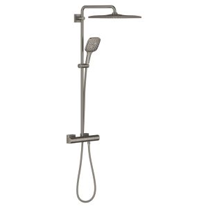 Душевая система с термостатом GROHE Rainshower SmartActive 310 Cube, для настенного монтажа, темный графит матовый (26837AL0)