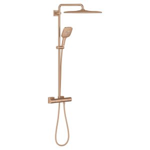 Душевая система с термостатом GROHE Rainshower SmartActive 310 Cube, для настенного монтажа, теплый закат матовый (26837DL0)