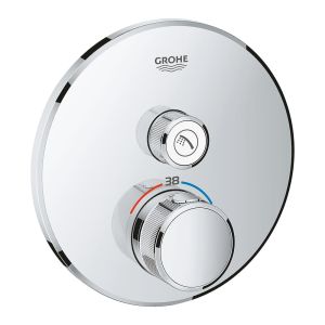 Внешняя часть термостатического смесителя GROHE Grohtherm SmartControl на 1 выход, хром (29118000)