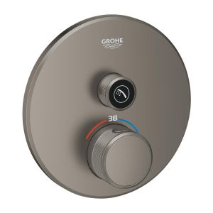 Термостат скрытого монтажа для душа GROHE Grohtherm SmartControl с переключателем на 1 положение, сатиновый графит (29118MG0)