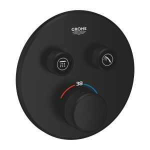 Термостат GROHE Grohtherm SmartControl для встраиваемого монтажа на 2 выхода, матовый черный (291192430)
