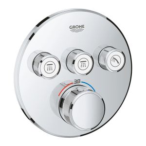 Внешняя часть термостатического смесителя GROHE Grohtherm SmartControl на 3 выхода, хром (29121000)