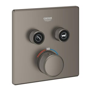 Термостат GROHE Grohtherm SmartControl для встраиваемого монтажа на 2 выхода, сатиновый графит (29124MG0)