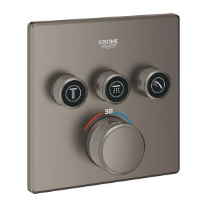 Термостат скрытого монтажа GROHE Grohtherm SmartControl на 3 выхода, сатиновый графит (29126MG0)