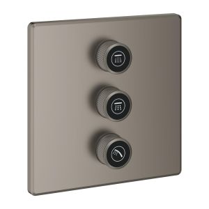 Комплект верхней монтажной части GROHE Grohtherm SmartControl для вентиля на три выхода, сатиновый графит (29127MG0)