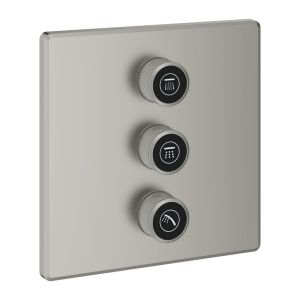 Комплект верхней монтажной части GROHE Grohtherm SmartControl для вентиля на три выхода, сатиновая сталь (29127MS0)