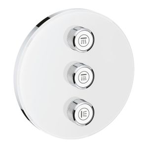 Внешняя часть вентиля GROHE Grohtherm SmartControl на 3 выхода, белая луна (29152LS0)