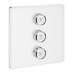 Внешняя часть вентиля GROHE Grohtherm SmartControl на 3 выхода, белая луна (29158LS0)