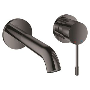 Смеситель для раковины на два отверстия GROHE Essence, размер M, темный графит глянец (29192A01)