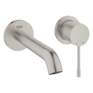 Смеситель для раковины GROHE Essence на два отверстия, размер M, суперсталь (29192DC1)