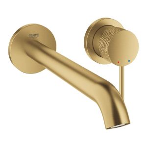Смеситель для раковины GROHE Essence с двумя отверстиями, L-образный, холодный рассвет матовый, крафтовый декор (29193GF1)