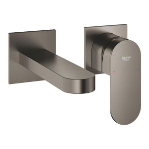 Смеситель для раковины GROHE Plus на два отверстия размер M, темный графит матовый (29303AL4)