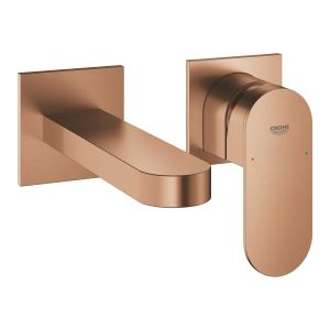 Смеситель для раковины GROHE Plus на два отверстия размер M, теплый закат матовый (29303DL4)