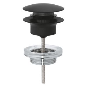 Сливной нажимной гарнитур GROHE, фантомный чёрный (29510KF0)