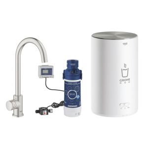 Вентиль для кухни GROHE Red Mono с функцией кипячения воды (бойлер M-size в комплекте), суперсталь (30085DC1)