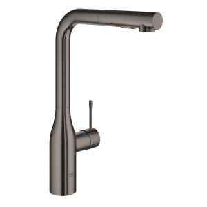 Смеситель однорычажный для мойки GROHE Essence, темный графит глянец (30504A00)