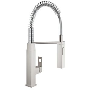 Смеситель для кухни GROHE Eurocube профессиональный, суперсталь (31395DC0)