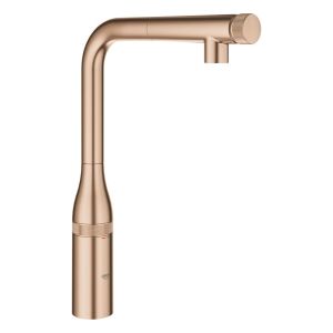 Смеситель для кухни GROHE Essence SmartControl с выдвижным L-образным изливом, теплый закат матовый (31615DL0)