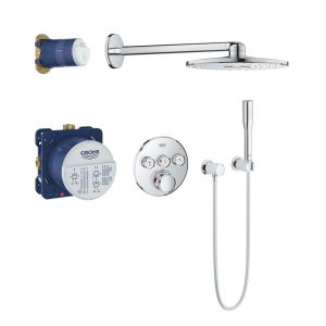 Душевая система GROHE Grohtherm SmartControl Perfect с душевым гарнитуром и верхним душем Rainshower SmartActive 310, хром (34705000)
