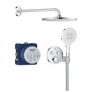 Набор для душа GROHE Precision SmartControl: термостат с держателем для ручного душа, SmartBox, верхний душ, шланг, ручной душ, хром (34877000)