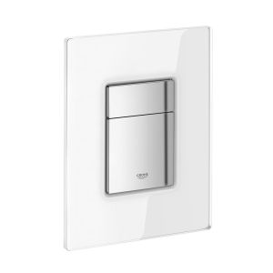 Панель смыва для унитаза GROHE Skate Cosmopolitan Glass (3 режима смыва), белая луна (38845LS0)