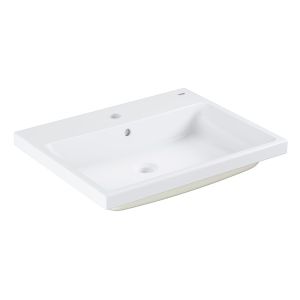 Раковина GROHE Cube Ceramic, полувстраиваемая 60 см, альпин-белый (3947900H)