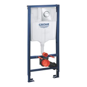 Система инсталляции GROHE Rapid SL 3 в 1 в сборе, для подвесного унитаза, хром (39581000)