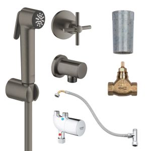 Промо-комплект гигиенического душа GROHE Atrio, темный графит матовый (396AL0)