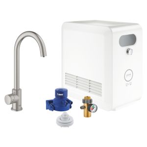 Комплект GROHE Blue Professional C-образный излив, суперсталь (31302DC2)