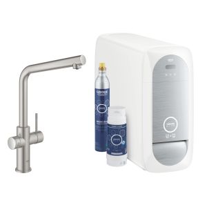 Стартовый комплект GROHE Blue Home L-образный излив, суперсталь (31454DC1)