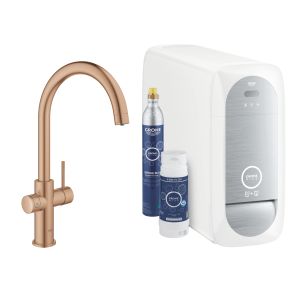 Стартовый комплект GROHE Blue Home C-образный излив, теплый закат, матовый (31455DL1)