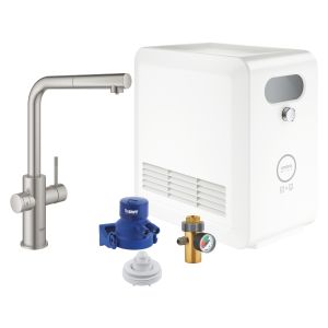 Комплект GROHE Blue Professional L-образный выдвижной излив, суперсталь (31326DC2)
