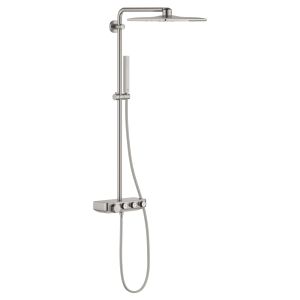 Душевая система настенного монтажа GROHE Euphoria SmartControl System Cube с термостатом, суперсталь (26508DC0)
