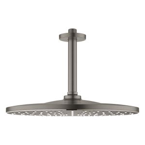 Верхний душ GROHE Rainshower Mono с душевым кронштейном 142 мм, 1 режим струи, темный графит, матовый (26560AL0)