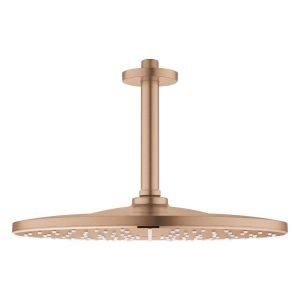 Верхний душ GROHE Rainshower с потолочным душевым кронштейном 142 мм, 1 режим струи, теплый закат, матовый (26560DL0)