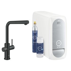 Стартовый комплект GROHE Blue Home L-образный выдвижной излив, черный бархат (31539KS0)