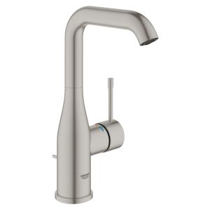 Смеситель однорычажный для раковины GROHE Essence, DN 15 размер L, суперсталь (24174DC1)