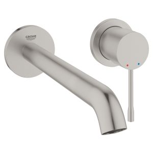 Смеситель для раковины GROHE Essence на два отверстия размер L, суперсталь (29193DC1)