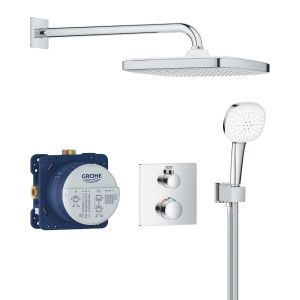 Набор для душа скрытого монтажа GROHE Grohtherm с Tempesta 250 Cube, хром (34871000)