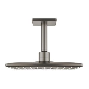 Верхний душ GROHE Rainshower SmartActive Cube с потолочным душевым кронштейном 142 мм, сатиновый графит (26481MG0)