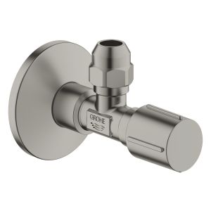Угловой вентиль GROHE сатиновая сталь 1/2