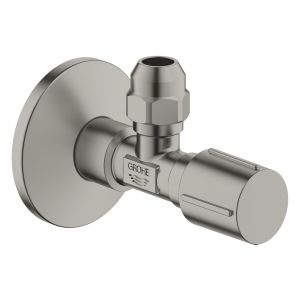 Угловой вентиль GROHE сатиновая сталь 1/2